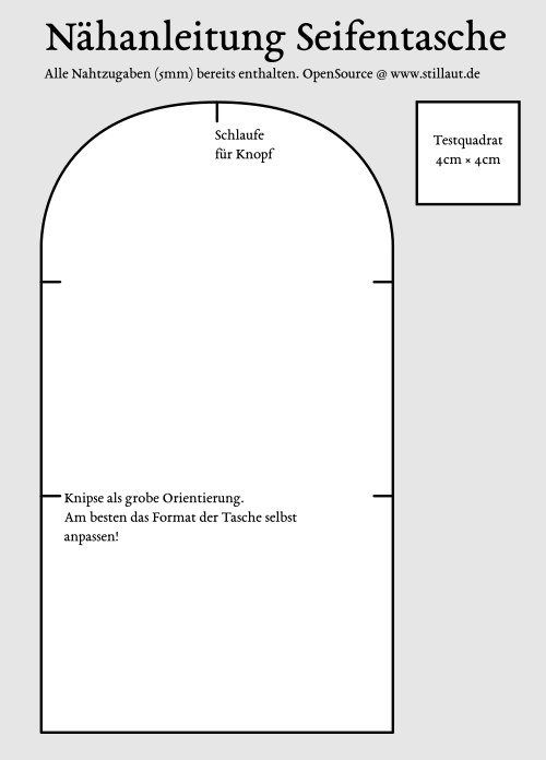 Seifentasche PDF-Anleitung